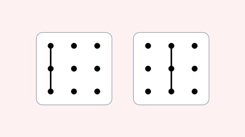 3点結びきりの点描写の例（横線の問題）の画像