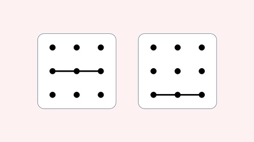 3点結びきりの点描写の例（縦線の問題）の画像